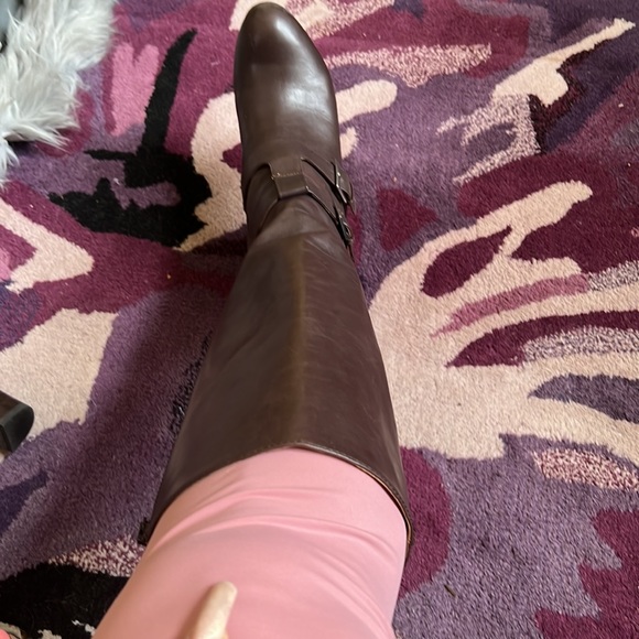 Nine west dark brown thigh heeled boots - Picture 6 of 10
